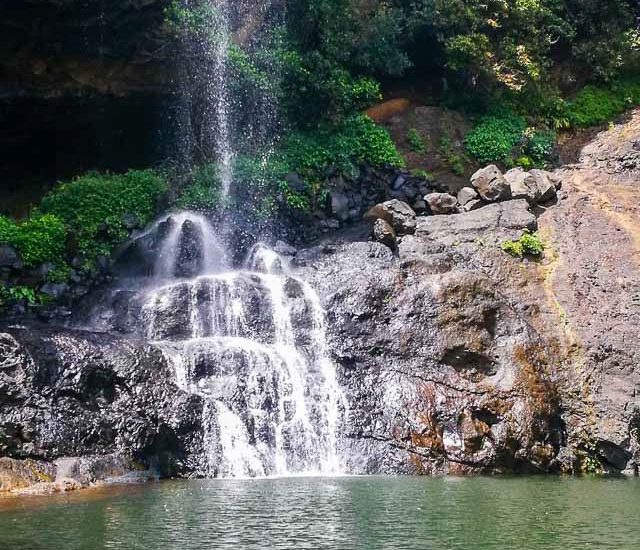 Hiking la tropice. Tamarin Falls, Mauritius